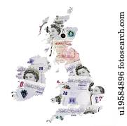 moeda corrente britânica, conceitual, artwork