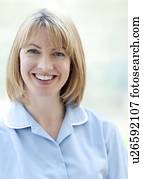 Nurse smiling