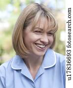 Nurse smiling