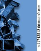 obsoleto, tecnologia, artwork