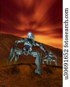 Robots on Mars, artwork