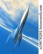 Space rocket, artwork