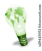 verde, energia, conceitual, artwork