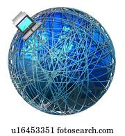 Global communications, conceptual artwork