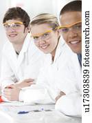 pupilas, em, um, ciência, lição