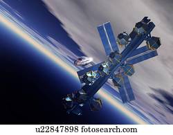 Space station, artwork