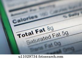 close-up, de, informação nutrição