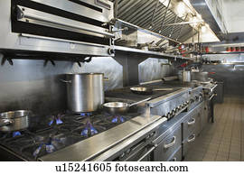 interior, de, cozinha comercial