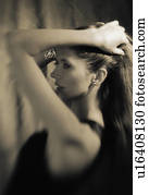 Woman with long hair