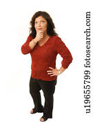 Woman with questions