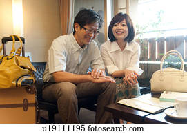 Mature Couple Planning Trip Mature Couple Planning Trip