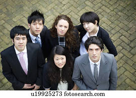 multi étnico, empresa / negocio, grupo