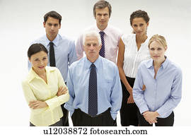 Mixed group business people