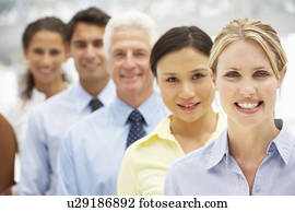 Mixed group business people