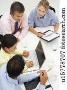 Mixed group in business meeting