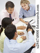 Mixed group in business meeting