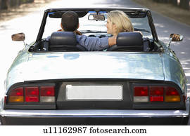 par, em, carro esportes