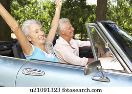 par velho, em, carro esportes