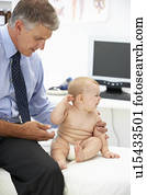 pediatra, com, bebê