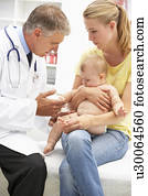 pediatra, com, bebê