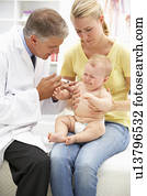 pediatra, com, bebê