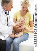 pediatra, com, bebê