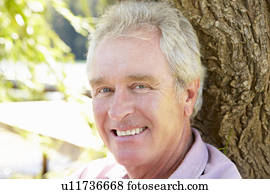 retrato, de, homem sênior