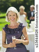 Portrait of mother of bride at wedding reception Portrait of mother of bride at wedding reception