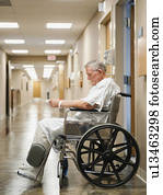 Senior man in hospital