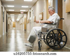 Senior man in hospital