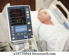 Senior man in hospital