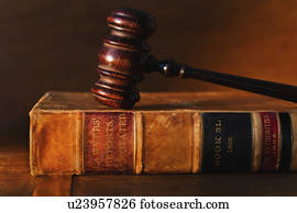 tiro estúdio, de, livro lei, e, gavel