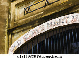 USA, South Carolina, Charleston, Close up of gate of old slave market