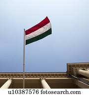The national flag of Hungary