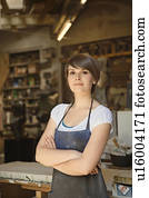 artista, em, estúdio