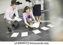 pessoas, trabalhar, um, apresentação