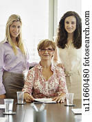 retrato, de, três, mulheres carreira