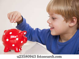 boy saving money