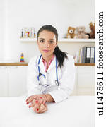 pediatra, em, dela, cirurgia