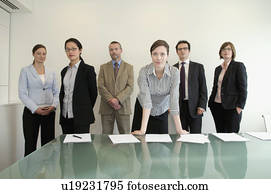 A portrait of a business group