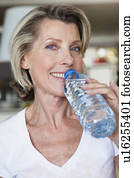 Senior Woman Drinking Water