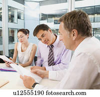 un, empresa / negocio, grupo, en, un, reunión