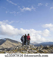 Father & Sons on Summit of mountain