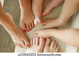 Overhead view of feet