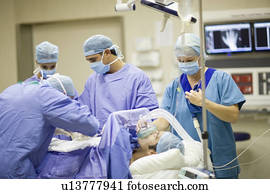 docteur, et, infirmières, exécuter, opération