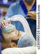 infirmière, donner, anesthésique, essence, à, patient