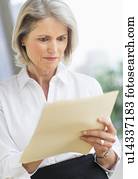 Senior businesswoman working