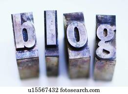 tiro estúdio, de, letterpress, soletrando, saída, blog