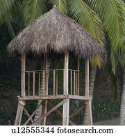 Lifeguard hut on the beach, Sayulita, Nayarit, Mexico