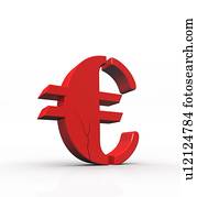 Currency crash, conceptual artwork.